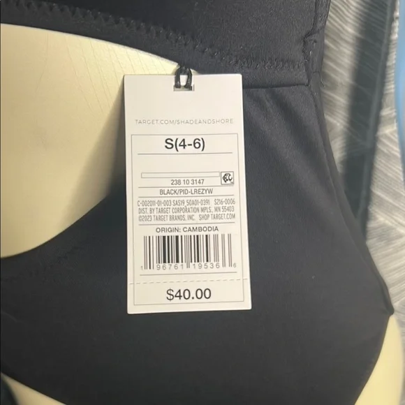 Shade & Shore Black One-Shoulder Swimsuit - Picture 2 of 8